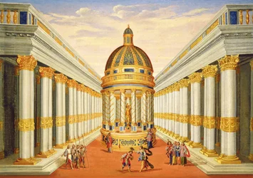 Acte I, scènes VII et VIII : Temple de Bacchus